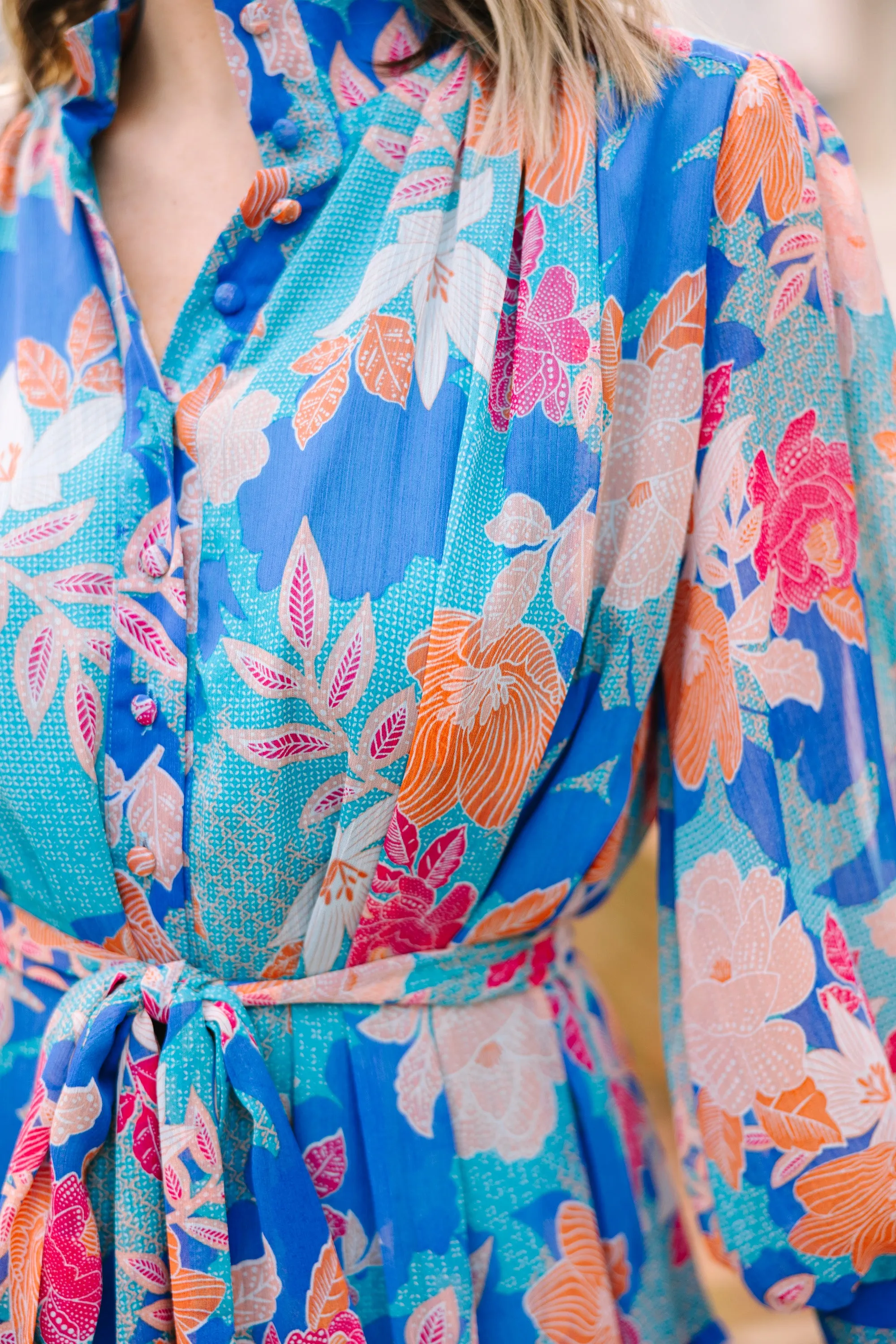 Admitted Beauty Blue Floral Dress