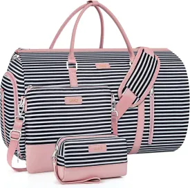Convertible Garment Duffel Bag for Travel - Carry On Garment Bags With Toiletry Bag Large Weekender Bag for Men Women 2 in 1 Hanging Suitcase Suit Travel Duffel Overnight Bags 4pcs Set