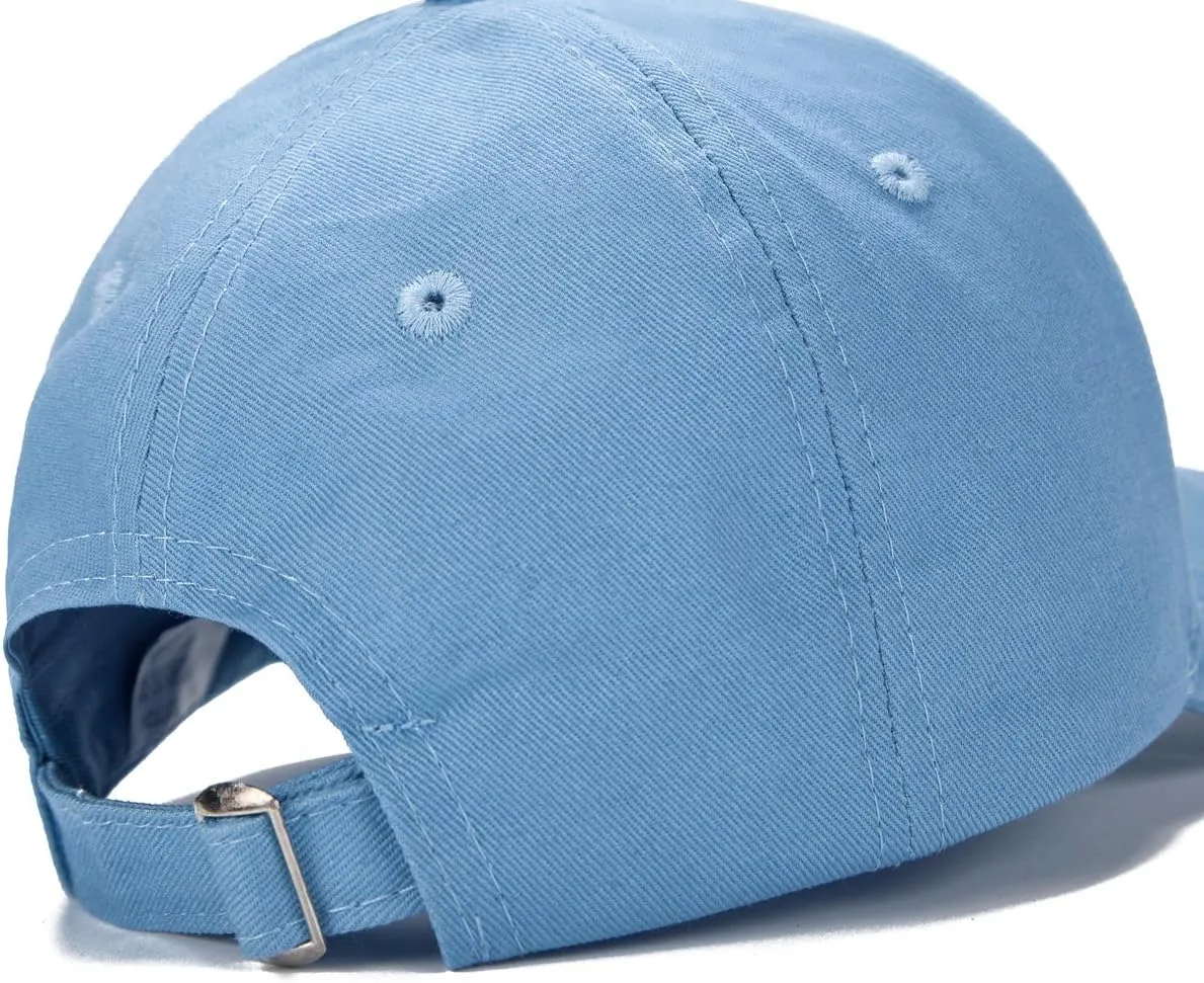 Edoneery Baseball Cap for Kids-Adjustable Washed Cotton Golf Toddler Hat for Boys & Girls