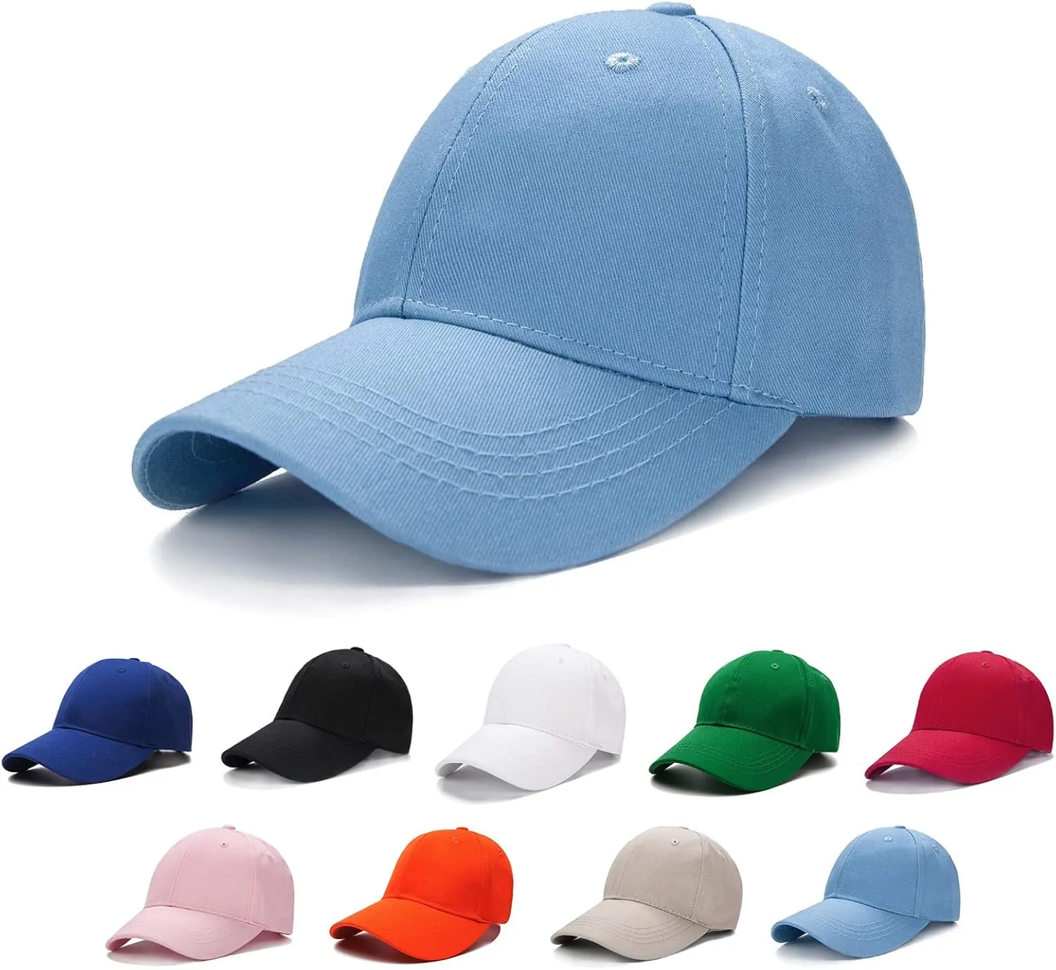 Edoneery Baseball Cap for Kids-Adjustable Washed Cotton Golf Toddler Hat for Boys & Girls