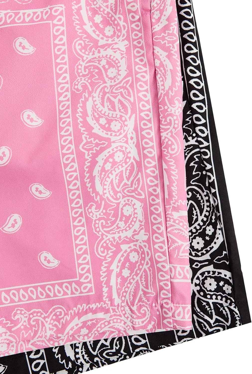 Floerns 2 Pack Men's Boho Drawstring Waist Paisley Print Summer Beach Shorts