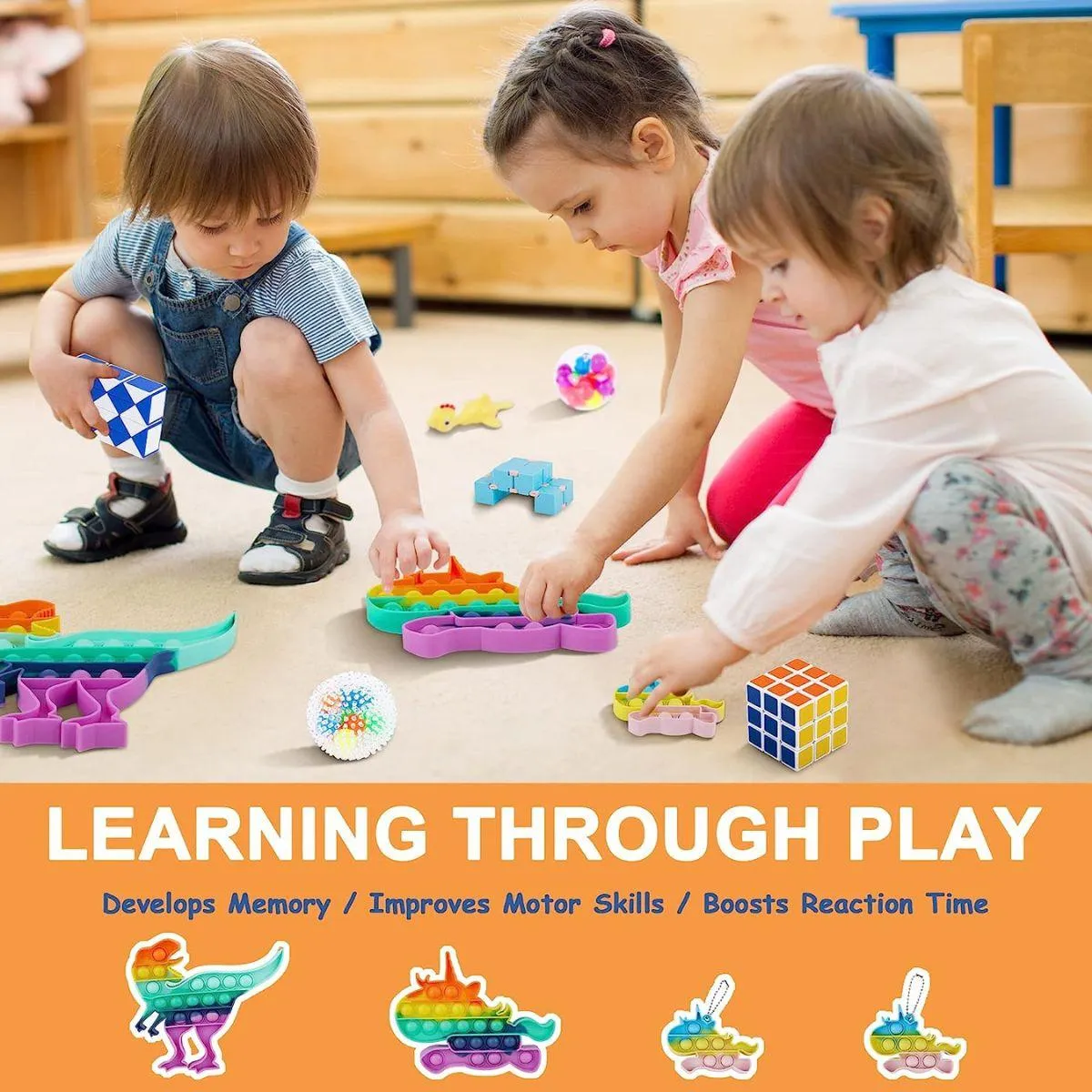 Kidst 72-Piece Fidget Sensory Toy Set - Stress Relief & Focus for All Ages