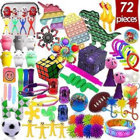 Kidst 72-Piece Fidget Sensory Toy Set - Stress Relief & Focus for All Ages