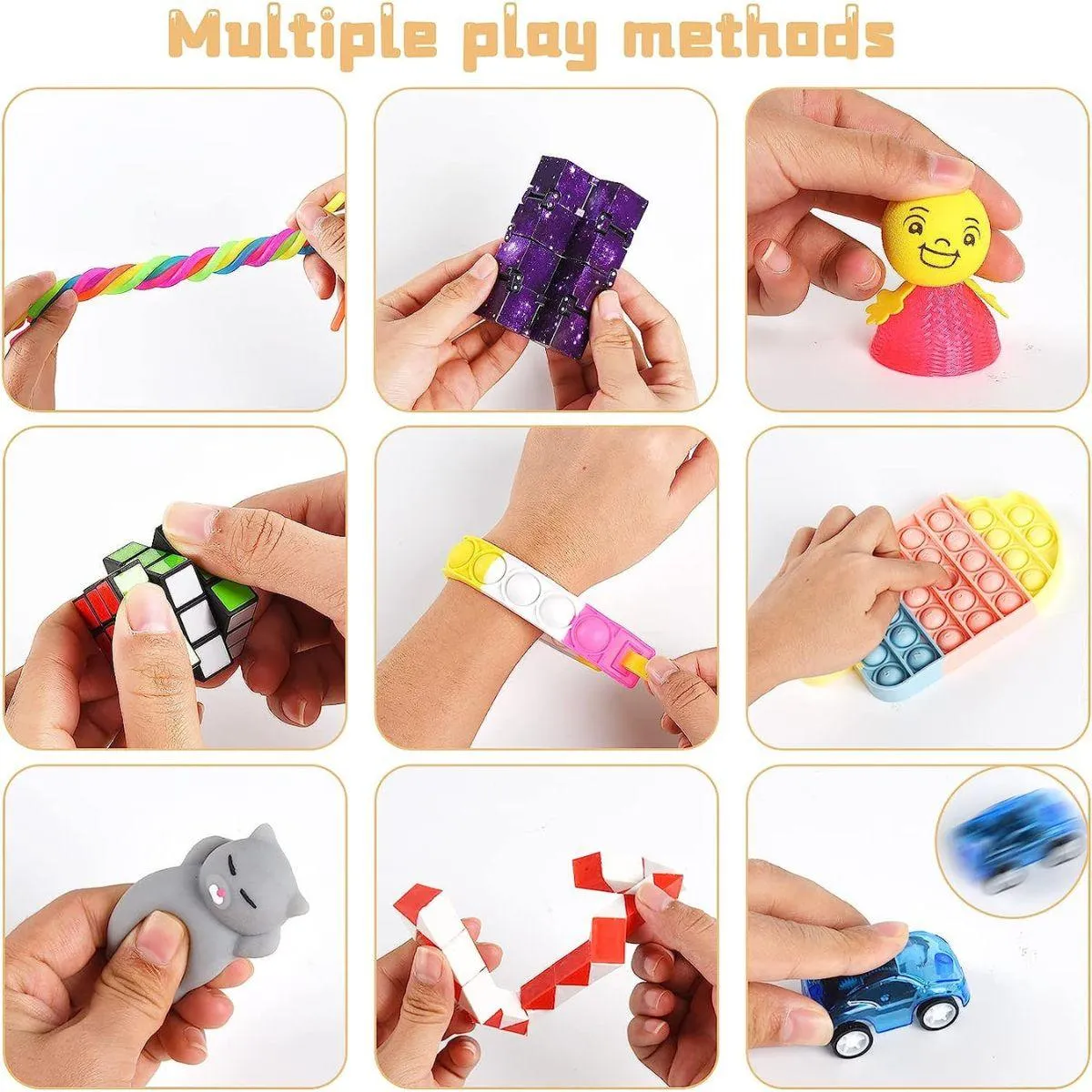 Kidst 72-Piece Fidget Sensory Toy Set - Stress Relief & Focus for All Ages