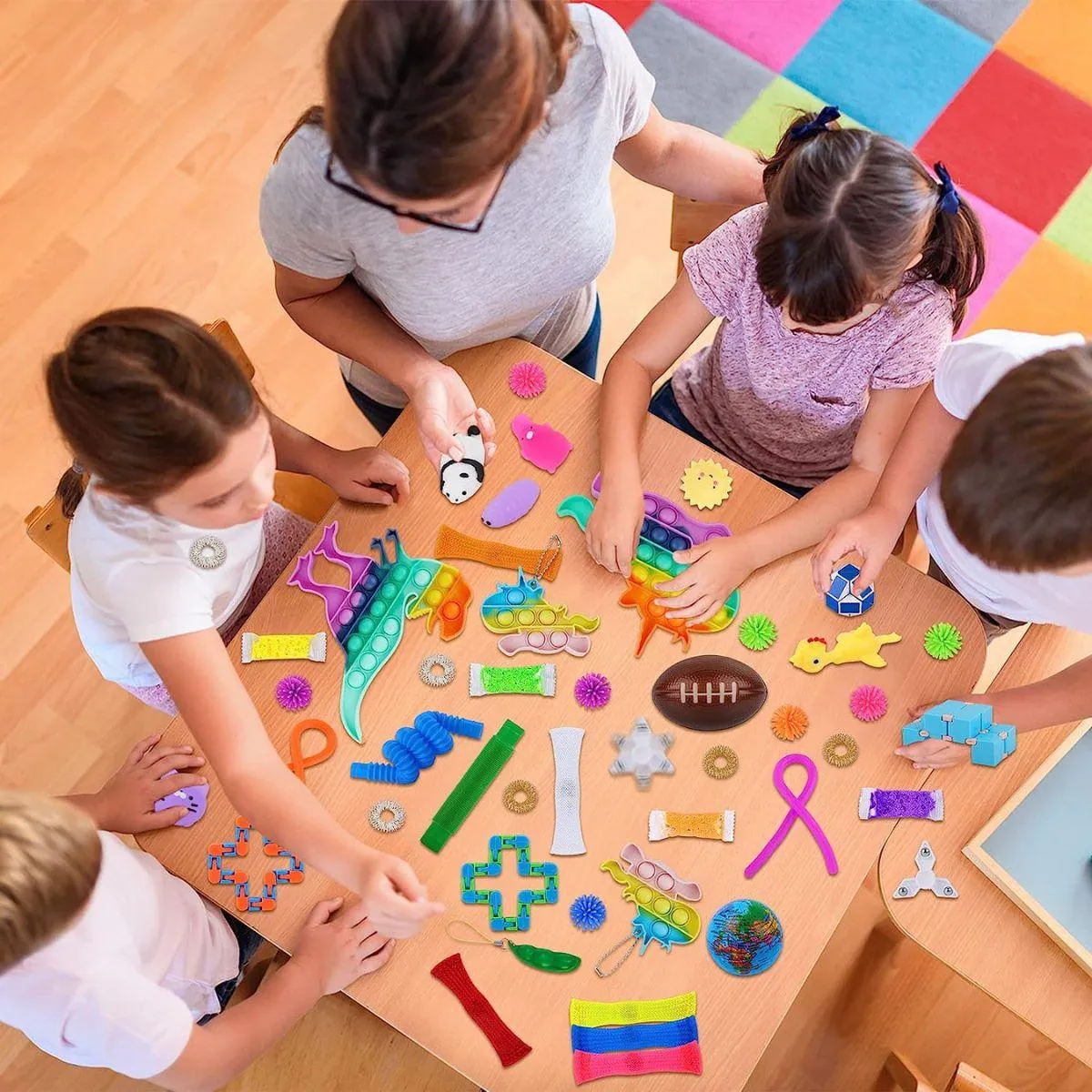 Kidst 72-Piece Fidget Sensory Toy Set - Stress Relief & Focus for All Ages