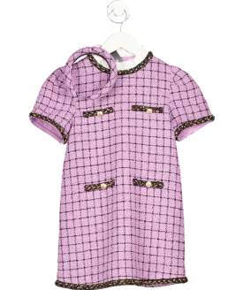 Luxelim Purple Ashley Tweed Dress with Matching Headband 7 Years