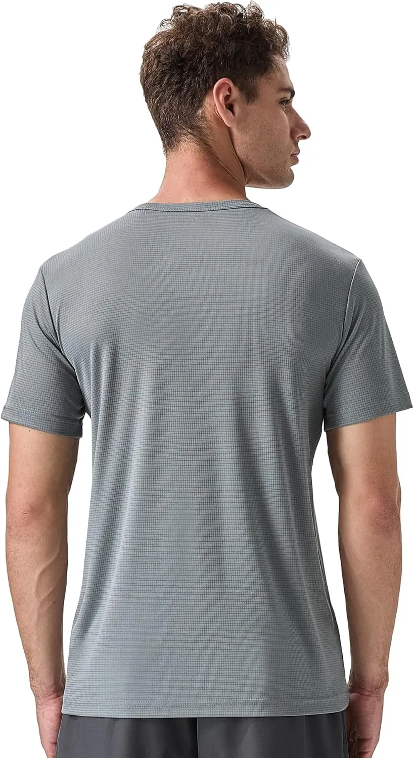 Men's 2 Pack Lightweight Crew Neck Athletic Running Short Sleeve T-Shirts Breathable Gym Workout Tee Shirts for Men